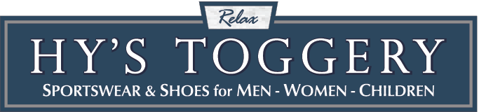 Logo of Hy's Toggery, a store offering sportswear and shoes for men, women, and children in Panama City, FL. Neves Media services available.
