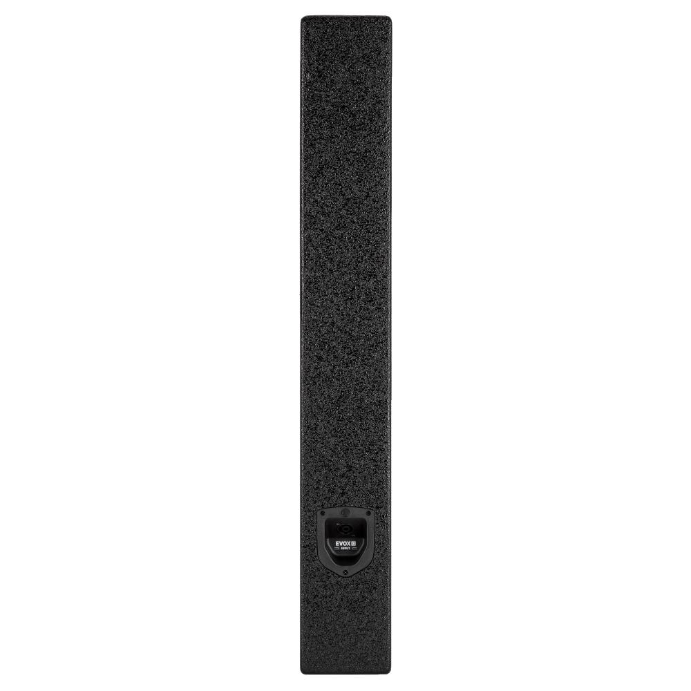 This image features a vertical black speaker system. Optimize your audio experience with Neves Media in Panama City, FL, for all your media needs.