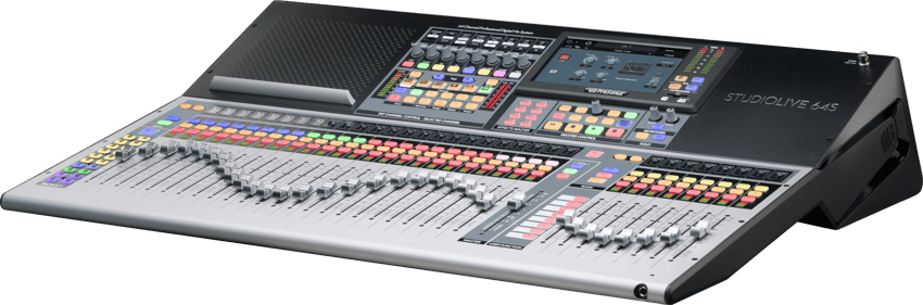 Professional audio mixer showcasing advanced controls and features, perfect for sound production in Panama City, FL. Neves Media specializes in high-quality audio services.